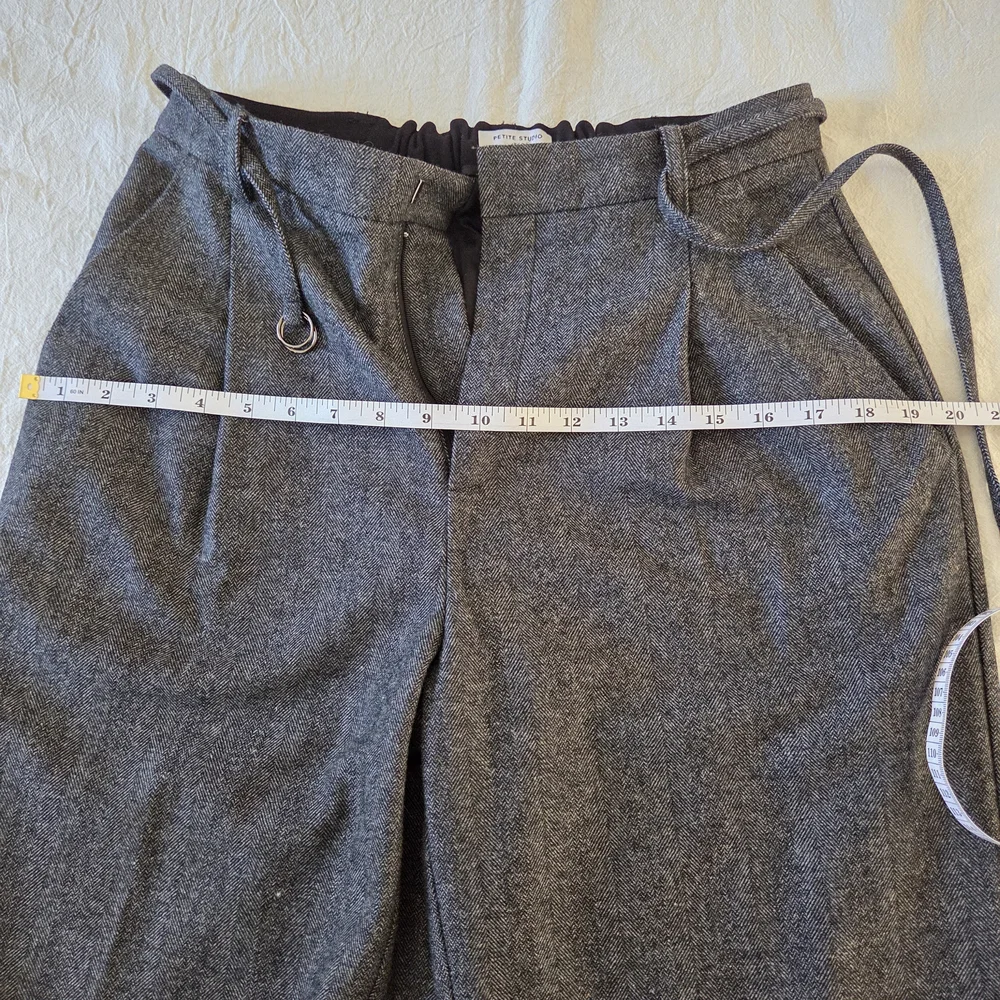 Petite Studio Silas Herringbone Wool Trousers, Charcoal, Medium - Picture 13 of 16